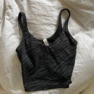 lulumeon black zebra print align tank in size 2 NEVER WORN